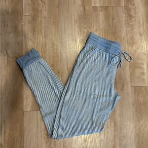Cozy Sky Blue Striped Lounge Pant - Size S